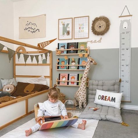 Cama Ikea, Scandinavian Kids Rooms, Kids Bedroom Boys, Toddler Boy Room Decor, Kids Rooms Inspo, Kids Shared Bedroom, Big Kids Room, Kids Bedroom Inspiration, Toddler Room Decor