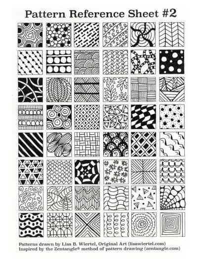 Pattern Practice Sheet (for Zentangle inspired practice) | TPT Zentangle Fragments, Art Designs Patterns, Zen Art Inspiration, Zentangle Patterns Step By Step, Zentangles Patterns, Texture Pattern Design, Pattern Practice, Easy Patterns To Draw, Pattern Reference