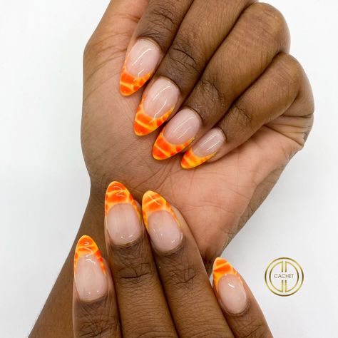 Alligator Nails, Cowgirl Nails, Croc Nails, King Nails, Croc Print, French Tips, Nail Inspiration, Bright Orange, Nails Inspiration