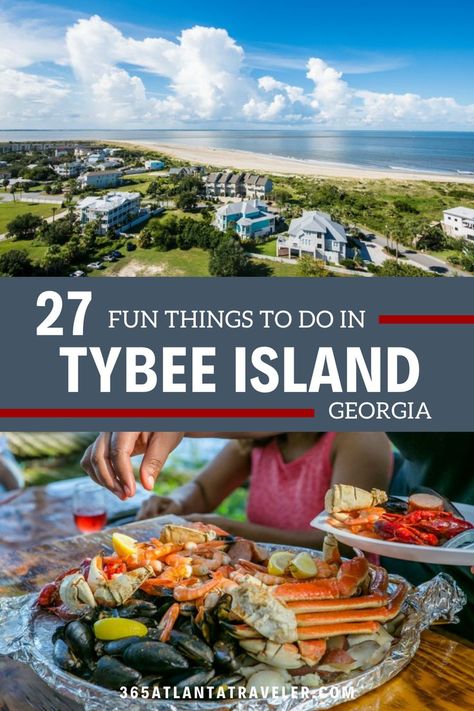 This laid-back island is a short 20-minute drive from Savannah. You may have heard it referred to as Savannah’s Beach, but the truth is, Tybee is nothing like Savannah. It has its own charm, draw, and vibe. If your family is looking for the perfect beach vacation then it's time to get this Georgia barrier island on your list. Tybee Island, Georgia. So follow our lead, and take on these relaxing and fun things to do on Tybee Island! Tybee Island Georgia Things To Do, Savannah Georgia Beach, Savannah Georgia Vacation, Explore Georgia, Georgia Beaches, Places In Georgia, Vacation 2025, Southern Road Trips, Savannah Beach