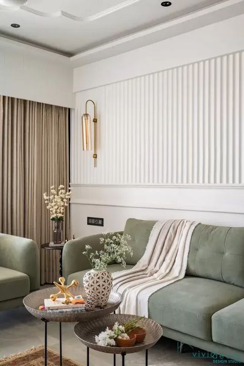 Simple Living Room Wall Design, The Architects Diary Living Room, Living Room Wall Panelling Design, Earthy Interior Design Living Room, Boho Theme Living Room, Panneling Rooms Living Room, Wall Panelling Design Living Room, Living Area Design Interiors, Living Room Designs Wall