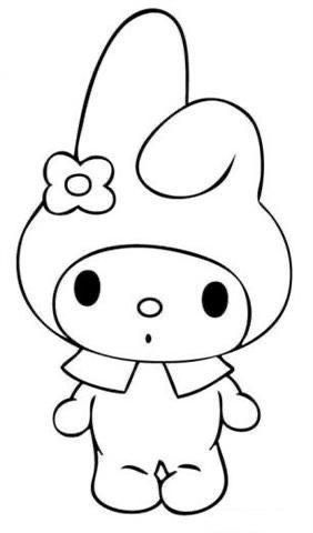 Hello Kitty Colouring Pages, Cute Easy Doodles, Snk Cosplay, Melody Hello Kitty, Hello Kitty Coloring, Kitty Drawing, Hello Kitty Drawing, Cute Cats Photos, Easy Doodles Drawings