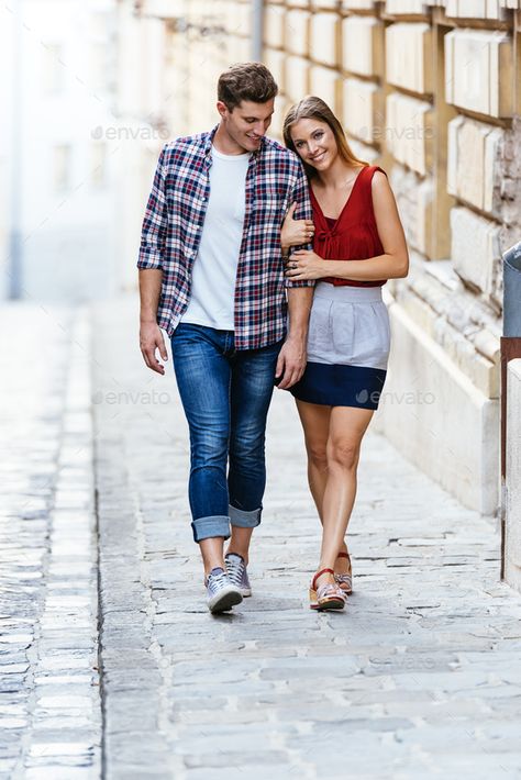 Man And Woman Walking Together, Couple Walking Reference, Two People Walking Reference, Couple Walking Pose, Couple Reel, Walking Poses, Walking Together, Couple Walking, Pose Inspiration