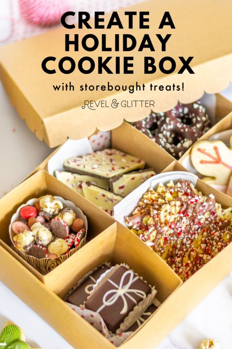 Diy Cookie Containers, Cookie Containers Packaging Ideas, Diy Cookie Packaging Ideas, Cookies Gift Packaging Ideas, Store Bought Bake Sale Ideas, Gifting Cookies Packaging Diy, Cookie Treat Boxes, Decorate Store Bought Cookies, Store Bought Cookies Hacks