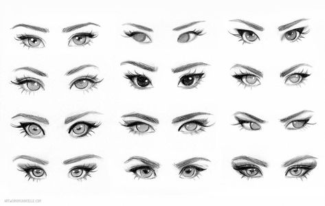 Eye Reference by GabrielleBrickey on DeviantArt Girl Eyes Drawing, Eye Reference, Cartoon Eyes Drawing, 얼굴 드로잉, Eye Drawing Tutorials, Drawing Tutorial Face, Eye Sketch, Eyes Drawing, Face Drawing Reference