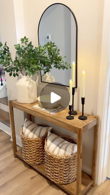 Console Table Under Tv, Entry Console Table, Diy Console Table, Retirement House, Console Table Styling, Console Styling, Flat Decor, Dominic Fike, Console Table Decorating