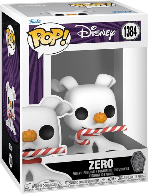 Your favorite canine resident of Halloween Town is floating your way, and he's so cute, it’s spooky! Pop! Zero has brought a candy cane to share with your The Nightmare Before Christmas collection Vinyl figure is approximately 2.55-inches tall Funko Pop Dolls, Funko Figures, Funko Pop Toys, Funko Pop Collection, Disney Pop, Pop Dolls, Pop Disney, Pop Toys, Pop Figures