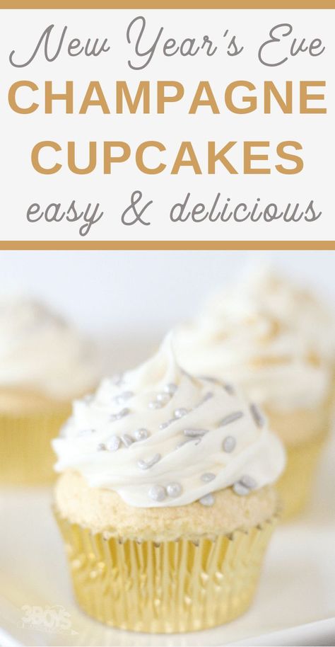 Champagne Cupcakes easy boxed cake mix recipe #newyearseveparty #cupcakes #boxcakemix #champagne Moscato Cupcakes Box Cake Mixes, Champagne Cupcakes With Box Cake, Moscato Cake, Alcohol Cupcakes, Champagne Cupcake Recipes, New Year's Cupcakes, Cake Mix Recipe, Cupcakes Easy, Champagne Cupcakes