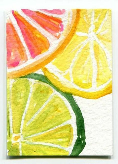 Painting Ideas Canvas, Painting Ideas On Canvas Simple, Funny Painting, Painting Ideas On Canvas Easy, Easy Painting Ideas On Canvas, Easy Painting Ideas, Fruits Drawing, Watercolor Fruit, Painting Ideas On Canvas