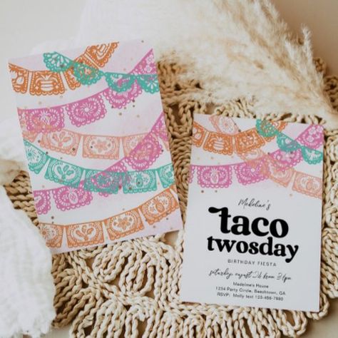 $2.82 | Taco Twosday Birthday Invitation - pink fiesta birthday invitation, taco birthday invite, girl's taco twosday invitation, taco twosday birthday invite, girl's twosday invitations, digital taco birthday invitation, digital girl's fiesta invite, digital girl's fiesta birthday, girl's fiesta party invite, digital fiesta invitation Taco Twosday Invitation, Time Two Fiesta Birthday Party, Taco 2sday Birthday Party, 2year Birthday Theme, Taco Twosday Birthday Girl, Second Birthday Girl Theme, 2 Birthday Theme, Taco Twosday Birthday, 2nd Birthday Themes