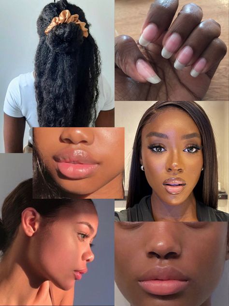 Black Femininity Aesthetic, Fuller Lips Naturally, Femininity Aesthetic, Black Skin Care, Serious Skin Care, Weird Gifts, Black Femininity, Beauty Goals, Penteado Cabelo Curto