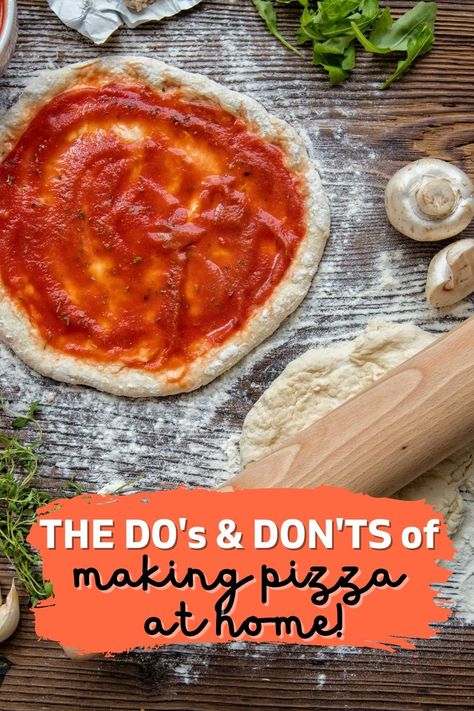 The Do's & Don'ts of Making Pizza at Home. Everything you need to know about how to make restaurant style, yummy, gooey pizza topped with all your favorite ingredients. Tiramisu, Baking Homemade Pizza, Making Pizza At Home, Christian Guzman, Make Homemade Pizza, Bread Machine Recipe, Pizza At Home, Best Homemade Pizza, Making Pizza