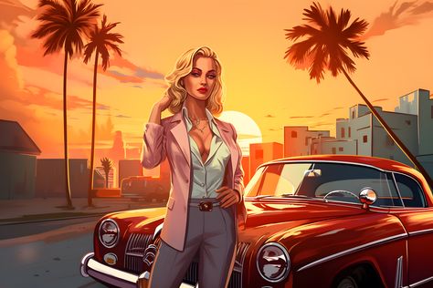 #luxuryvice #BLONDE #PINK #oldschool #GTAgame #GTAViceCity #GTASANANDREAS #GTAV #glamour #miamivice #blondegirl #anime #cartoon #90sstyle #vintage #retro #palmtree #classiccar #miamiviceera #vicecitysunset #beach #silhouette #sunset #palm #couple #summer #sun #sea #woman #love #people #tropical #vector #illustration #sky #nature #mobster #GTA #ViceCity #sunrise #ocean #landscape #romance #gameposter #gtaposter #miamiviceposter #palmtrees #cartoon #movieposter Gta Vice City Aesthetic, Miami Vice Outfit, Gta 5 Wallpapers For Pc, Gta 5 Wallpapers Computer, Gta Vice City Artworks, Gta Vice City Tommy Vercetti, Gta Vi, Grand Theft Auto Artwork, Couple Summer