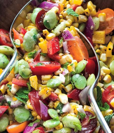 Succotash Salad Recipe | Leite's Culinaria Succotash Salad Recipe, Fresh Veggie Recipes, Succotash Salad, Summer Succotash, Corn Succotash, Summer Veggies, Cooking On The Grill, How To Cook Steak, Holiday Cooking