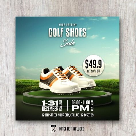 User11075763 | Freepik 3d Podium, Social Media Post Design, Product Display, Golf Shoes, Post Design, Vector Photo, Media Post, Banner Design, Social Media Post