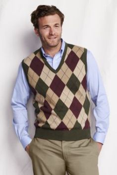 Dress for Success (Men) on Pinterest | 28 Pins Argyle Sweater Outfit, Success Men, Formal Casual Outfits, Argyle Vest, Mens Business Casual Outfits, Mens Hats Fashion, Preppy Mens Fashion, Sweater Vest Mens, Vintage Mens Fashion