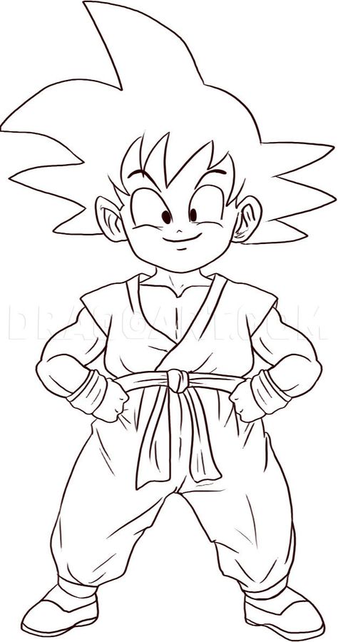 Goku Drawing, Kid Goku, Ball Drawing, Cartoon Coloring Pages, Graffiti Drawing, Dragon Ball Goku, Disney Coloring Pages, Dragon Ball Artwork, Dragon Drawing