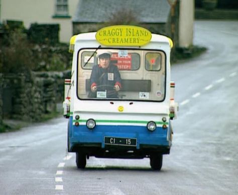 Dougal driving the milk truck Milk Delivery, Father Ted, Best Father, Georgian Era, British Comedy, Bagpipes, The Good Witch, British Tv, Comedy Tv