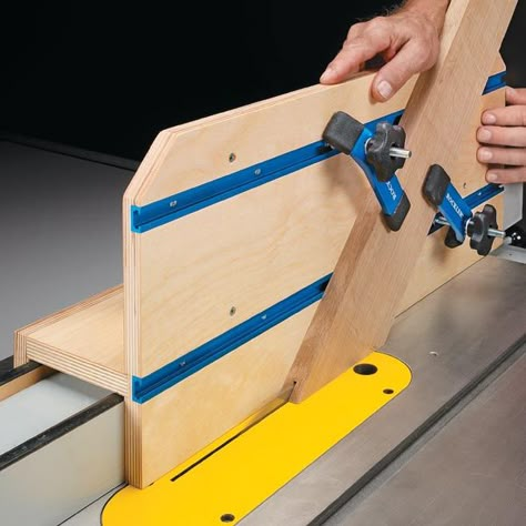 Tenon Jig, Woodsmith Plans, Woodworking Jig Plans, Wood Jig, Table Saw Fence, Woodworking Table Saw, Woodworking Jigsaw, Table Saw Jigs, Dovetail Jig