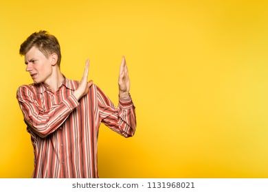 no thank you. rejection discard refusal. man turning down smth with a hand gesture. portrait of a guy on yellow background. copyspace for advertisement. Hand Gesture, Yellow Background, New Pictures, Royalty Free Photos, Turning, Photo Image, Royalty Free Stock Photos, Bullet Journal, Stock Images