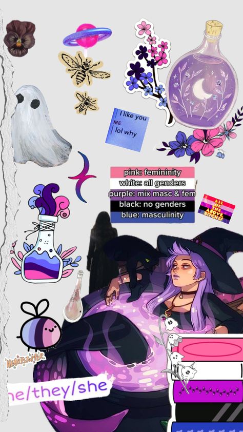 #genderfluid #genderfluidpride #all #awareness #pride #witch #witchy #potions Witchy Potions, Genderfluid Pride, Like You, Witch, Purple, Memes