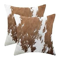 Cow Print Pillow, Cowhide Cushions, Western Brown, Cowhide Pillows, Animal Print Fabric, Patio Flooring, Brown Cowhide, Garden Pillows, Print Pillow