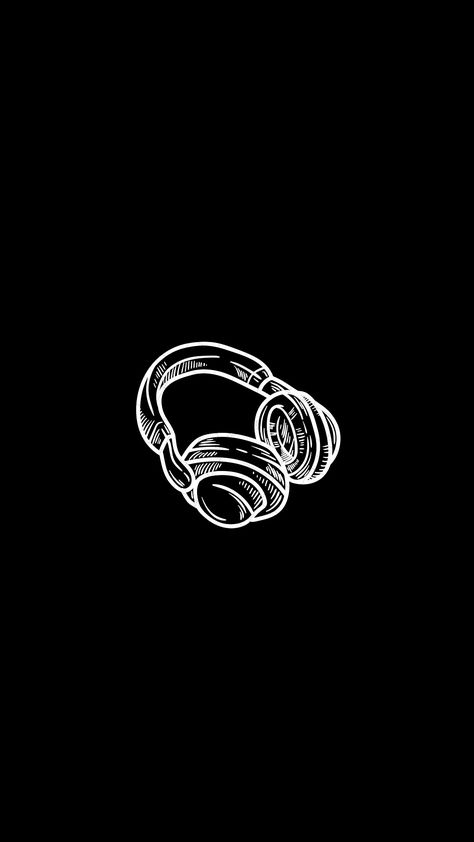 Dark wallpaper Dark Music Aesthetic Wallpaper, Music Headphones Wallpaper, Hightlight Intagram Icon Aesthetic Dark, Dark Iphone Icons, Black Rock Aesthetic, Dark Highlights Instagram Icons, Dark Apps, Headphones Wallpaper, Black Instagram Highlight Covers