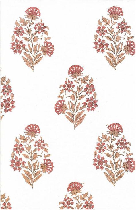 Etnic Pattern, Jaipur Block Print, Victorian Inspired Fashion, Dusty Coral, Peach Print, Flower Drawing Design, Textile Prints Design, Chinoiserie Wallpaper, Indian Block Print