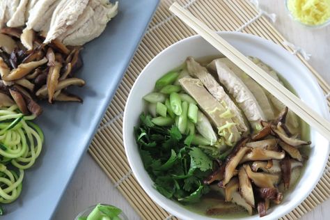 Chicken Pho [Paleo-AIP-Gluten-Free] | A Squirrel in the Kitchen Aip Soup, Chicken Pho Recipe, Aip Dinners, Arbonne Cleanse, Aip Chicken, Aip Protocol, Aip Dinner, Wahls Protocol, Paleo Snack