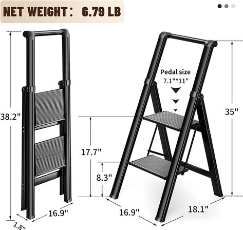 Folding Step Ladder, Kitchen Step Ladder, Kinetic Architecture, Kitchen Ladder, 3 Step Ladder, Foldable Stool, Wooden Folding Chairs, Electrical Circuit, Folding Step Stool