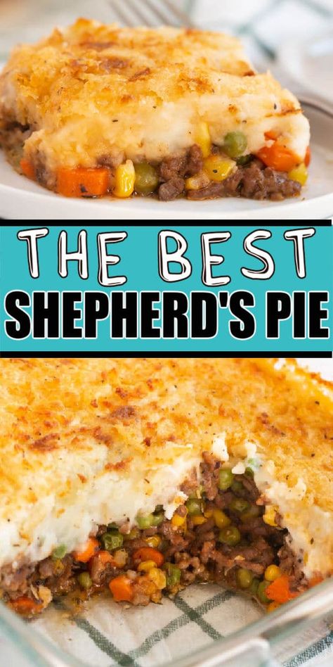 Homemade Shepherd's Pie, Best Shepherds Pie Recipe, Easy Shepherds Pie, Cube Steak Recipes, Homemade Mashed Potatoes, Ground Beef Recipes Healthy, Shepherds Pie Recipe, Beef Casserole Recipes, Crockpot Recipes Beef