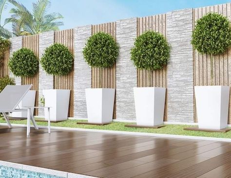 Moderne Have, Compound Wall Design, Modern Garden Design, Walled Garden, Modern Backyard, Outdoor Gardens Design, Backyard Garden Design, Small Planter, Garden Wall Decor