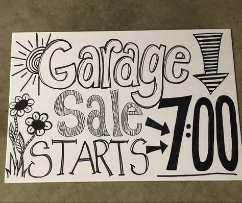 Cute Yard Sale Signs Ideas, Garage Sell Signs, Yard Sale Flyers Ideas, Cute Garage Sale Signs, Clever Garage Sale Signs, Tag Sale Signs, Yard Sell Ideas, How To Set Up A Garage Sale, Best Yard Sale Signs