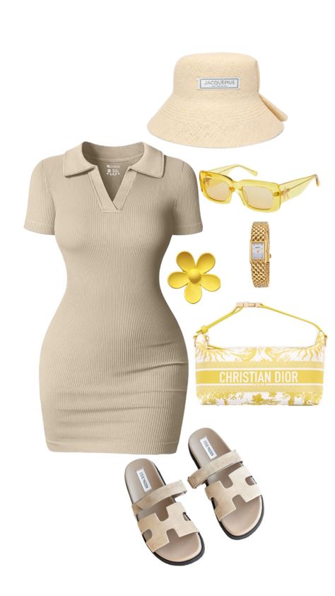 Classy Baddie Outfits Summer, Dress With Sandals Outfit, Dope Fashion Outfits, Sunday Outfit, Errands Outfit, Mode Turban, Fasion Outfits, Effortlessly Chic Outfits, Classy Casual Outfits