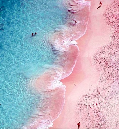 Bermuda. #travel Pink Water, Pink Sand, Blue And Pink, The Ocean, Swimming, Water, Pink, On Instagram, Blue