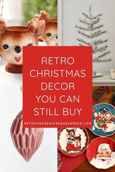 Diy Mid Century Christmas Decor, Mid Century Modern Christmas Tablescapes, Retro Christmas Table Decor, Christmas Mid Century Modern, 50s Christmas Decorations, Retro Christmas Tablescapes, Vintage Christmas Home Decor, Retro Christmas Aesthetic Decor, Vintage Retro Christmas Decorations