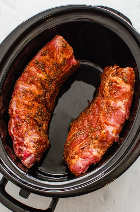 Ribs In Crock Pot, Pork Baby Back Ribs, Slow Cooker Pork Ribs, Oven Cooked Ribs, Salad Aesthetic, Slow Cooker Bbq Ribs, Crockpot Ribs, Bbq Pork Ribs, Slow Cooker Ribs