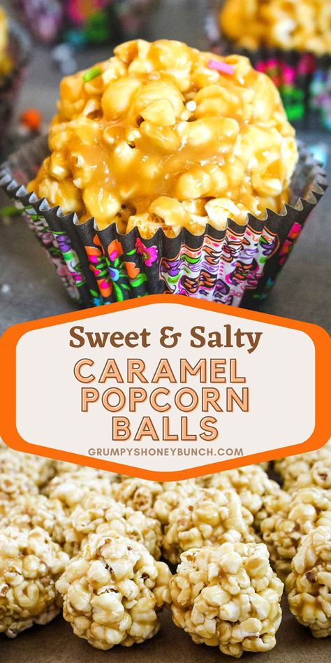 Making the perfect popcorn balls doesn't have to be hard. All you need are these simple ingredients: Popped popcorn kernels, sweetened condensed milk, brown sugar, vanilla extract, and grey sea salt. Follow the easy steps in this guide and you are on your way to making the most delicious Caramel popcorn balls. Happy Popping! Carmel Popcorn Ball Recipes, Flavored Popcorn Balls, Caramel Popcorn Balls Easy, Caramel Popcorn Balls Recipe Easy, Soft Popcorn Balls, Carmel Popcorn Balls, Chewy Caramel Popcorn, Butter Toffee Popcorn Recipe, Caramel Popcorn Balls Recipe