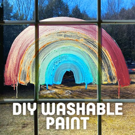 Washable Window Paint, People In Italy, Camping Activites For Kids, Activities To Do At Home, Window Paint, Window Washing, Rainbow Activities, Toddler Painting, Paint Easy