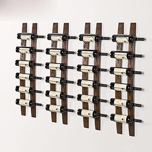 DCIGNA Wine Rack Wall Mounted, Wall Wine Rack for 6 Wine Bottles, 40.2x7.9INCH Imported Pine Wood and Thicker Metal Wooden Wine Rack, Wine Wall Rack for Kitchen, Dining Room, Bar, Decor (Burgundy) Wood Wall Wine Rack, Wooden Wine Bottle Holder, Wall Wine Rack, Mounted Wine Rack, Hanging Wine Rack, Rustic Wine Racks, Wooden Wine Rack, Wall Mounted Wine Rack, Wine Shelves