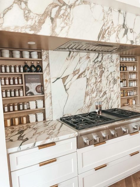 FAQ: Home Edition | Cella Jane Kitchen With Marble, Cella Jane, Kitchen Hardware, Kitchen Inspiration Design, Counter Tops, Luxury Kitchen, Küchen Design, Ideas Kitchen, Dream Kitchen