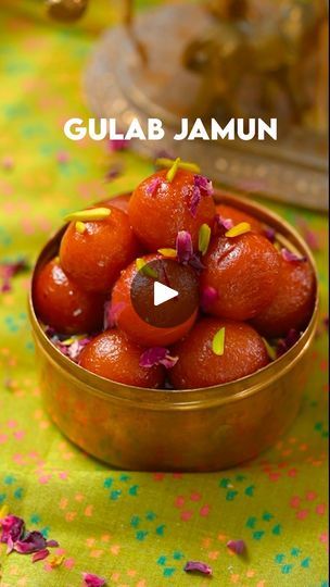 Dry Gulab Jamun Recipe, Dry Rose Petals, Indian Mithai, Gulab Jamun Recipe, Jamun Recipe, Warm Desserts, Gulab Jamun, Sugar Syrup, Fool Proof