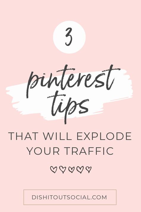 I'm revealing my best Pinterest tips in this post. So if you want more traffic from Pinterest you need to make sure you have these three things down. #pinteresttips #pinterestmarketing Things To Post On Pinterest, Shopify Seo, Feminine Business, Pinterest Marketing Business, Learn Pinterest, Pinterest Business, Pinterest Growth, Pinterest Affiliate Marketing, Etsy Promotion