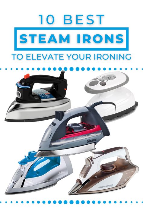 These 10 best steam irons will change the way you iron. Whether you want ceramic, stainless steel or titanium soleplates, there's an option for you on this list. Steam Iron Clothes, Best Steam Iron, Steam Clothes, Iron Clothes, Mens Sewing Patterns, Travel Steamer, Wash And Fold, Iron Steamer, Best Iron