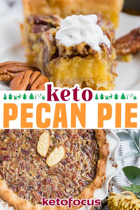 Keto Pecan Pie Recipe, Sugar Free Pecan Pie, Keto Pecan Pie, Keto Holiday Recipes, Low Carb Backen, Desserts Keto, Low Carb Dessert, Keto Dessert Easy, Keto Cooking