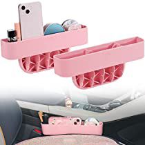 Pink Car Seat, Seat Gap Filler, Car Pink, Pink Car Accessories, Car Seat Organizer, Packing Car, Console Storage, Console Organization, Cute Car Accessories