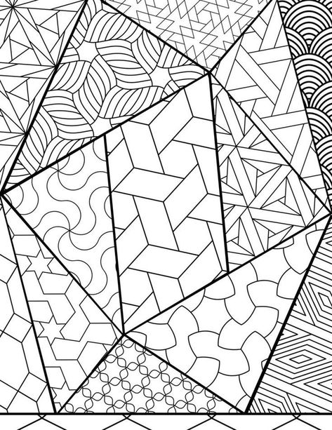 Drawing Ideas Geometric, Pattern Coloring Pages Geometric Easy, Colouring Pages To Print, Geometric Coloring Pages For Grown Ups, Zentangle Coloring Pages Printables, Simple Pattern Coloring Pages, Printable Coloring Pages For Adults Simple, Colouring Pages For Adults Easy, Coloring Pages For Adults Easy