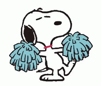 Cheerleader Gif, Gifs Snoopy, Snoopy Dance, Peanuts By Schulz, Snoopy Cartoon, Snoopy Funny, Snoopy Images, Peanuts Cartoon, Charlie Brown Snoopy