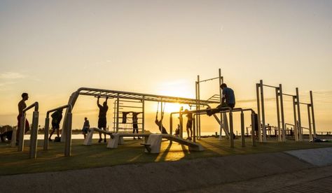 La Barceloneta, Open Gym, Outdoor Gym, Nike Training, Garden Bridge, Zen, Barcelona, Outdoor Structures, Swimming