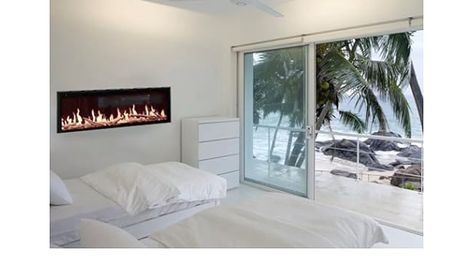 Modern Flames Orion Slim 60-Inch Linear Built-in Electric Fireplace (OR60-SLIM) #affiliatelink below Brushed Nickel Shower Head, Flame Colors, Recessed Electric Fireplace, Built In Electric Fireplace, Modern Flames, Wall Mount Electric Fireplace, Ceramic Heater, Recessed Wall, Fireplace Remodel